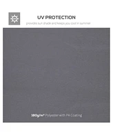 9.8' x 9.8' Gazebo Replacement Canopy, 2-Tier Top Uv Cover for 9.84' x 9.84' Outdoor Gazebo, Dark Gray (Top Only)
