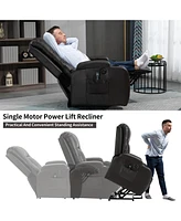 Infinite Position Up to 350 Lbs Power Lift Recliner Chair for Elderly, Heavy Duty Motion Mechanism with 8-Point Vibration Massage and Lumbar Heating,