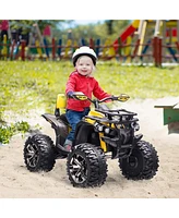 Simplie Fun 12V Kids Atv Ride-on Four-Wheeler Toy Car with Music, Realistic Headlights, Wide Wheels, Rechargeable Battery