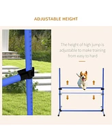 Streamdale Furniture 6 Piece Dog Agility Training Equipment for Dog Agility Course with Adjustable Height Jump Bars, Included Carry Bag, & Displacing