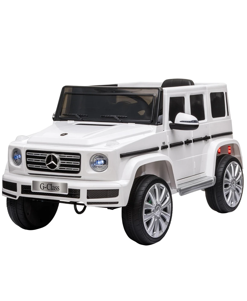 Streamdale Furniture 12V Kids Electric Car, Mercedes Benz G500 Licensed Battery Powered Ride on Truck for Kids with Remote Control, Headlights, Music,