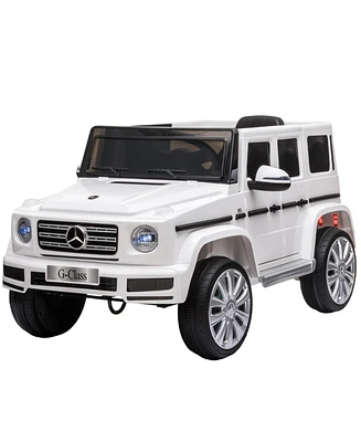 Simplie Fun 12V Kids Electric Car, Mercedes Benz G500 Licensed Battery Powered Ride on Truck for Kids with Remote Control, Headlights, Music, Suspensi