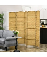 Streamdale Furniture 6 Panel Room Divider, 6' Tall Folding Privacy Screen, Hand