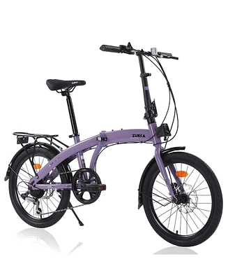 20" Folding Bike Steel Frame 7 Speed City Bike