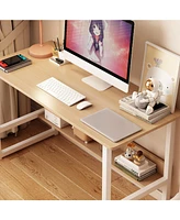 Streamdale Furniture Computer desk Desktop house Simple desk bedroom desk desk Student home study desk, Home Office Computer Desk with Bookshelf, Wood