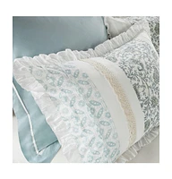 9 Piece Cotton Percale Duvet Cover Set