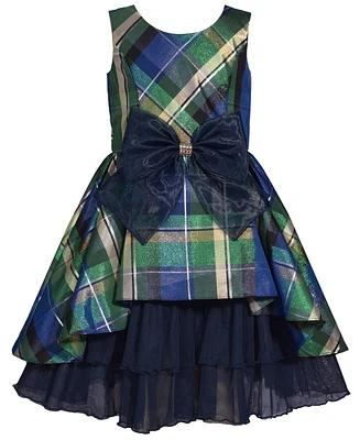 Bonnie Jean Toddler Girls Princess Seam Taffeta Plaid Dress