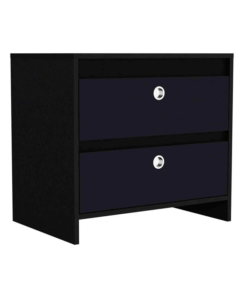 Depot E-Shop Bacopa Nightstand, Two Drawers, Superior Top