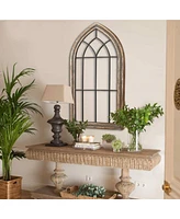 LuxenHome Wood and Metal Cathedral Wall Decor