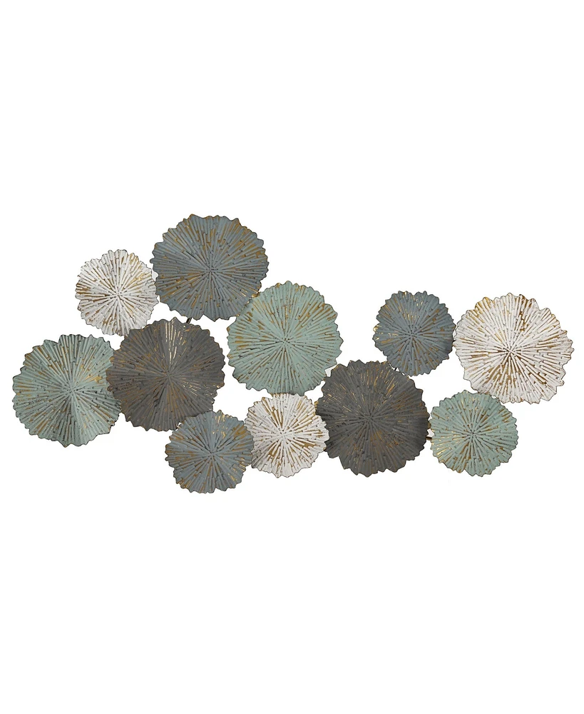 LuxenHome Metal Flowers Modern Wall Decor