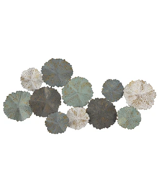 LuxenHome Metal Flowers Modern Wall Decor