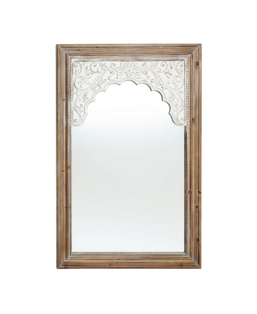 LuxenHome Wood Framed Rectangular Accent Wall Mirror