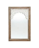 LuxenHome Wood Framed Rectangular Accent Wall Mirror