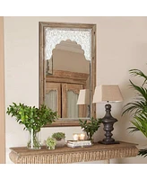 LuxenHome Wood Framed Rectangular Accent Wall Mirror