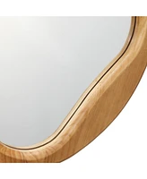 LuxenHome Freeform Pine Wood Frame Free Form Wall Mirror