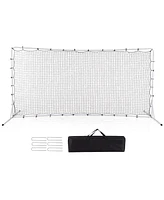 Costway Soccer Rebounder Net 12 x 6 Ft Portable Football Training Equipment with Net