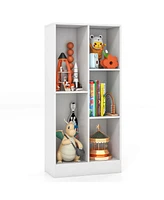 Costway 5-Cube Bookcase for Kids 41" Wooden Toy Storage Organizer for Kid's Room