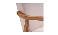 Slickblue Retro Simple Single Sofa Chair with Backrest No Buckle Design for Comfortable Seating