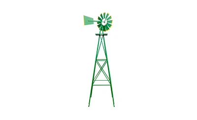 Slickblue 8FT Weather Resistant Yard Garden Windmill Durable Outdoor Decor for Your Landscape