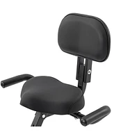 Slickblue Folding Exercise Bike: Upright and Recumbent X-Bike for Compact Home Fitness Workouts