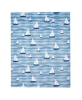 Lambs & Ivy Little Skipper Soft Luxury Nautical Sailboat Fleece Baby Blanket