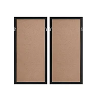 Framed Geometric Rice Paper Panel 2-piece Shadowbox Wall Decor Set