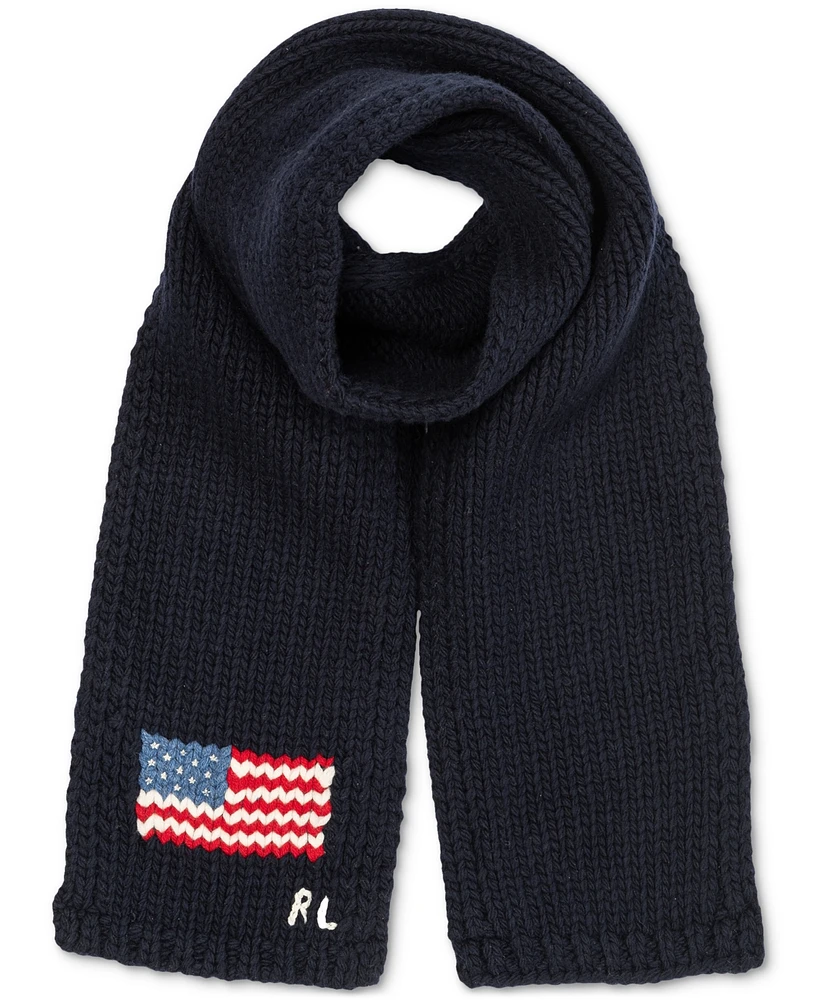 Polo Ralph Lauren Men's Intarsia Flag Scarf