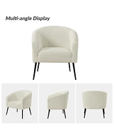 Hulala Home Alban Modern Boucle Armchair with Metal Legs