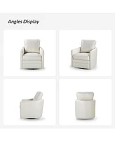 Hulala Home Traditional Terrance Swivel Chair with Metal Base