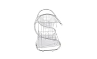 Slickblue Multifunctional S-Shaped Dual-Layer Bowl and Dish Storage Shelf with Chopsticks and Spoon Holder