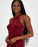 Bar Iii Women's Halter Knit Jumpsuit, Exclusively at Macy's