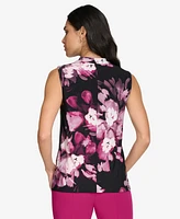 Calvin Klein Women's Drape-Neck Sleeveless Blouse