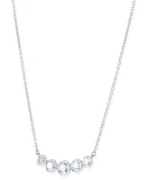 Diamond Bezel Graduated Curved Bar Collar Necklace (3/4 ct. t.w.) 14k White or Yellow Gold