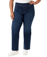 Gloria Vanderbilt Plus Pull-On Straight-Leg Jeans