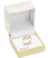 Charter Club Gold-Tone Stone & Crystal Oval Halo Ring, Exclusively at Macy's