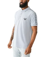 True Religion Men's Damask Short Sleeve Polo Shirt
