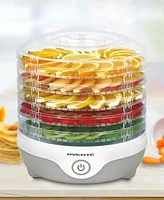 Ovente Food Dehydrator Machine with 5 Stackable Clear Trays and Drying Space DF215GY