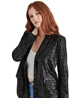 Steve Madden Women's Payton Sequined Boyfriend Blazer