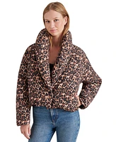 Steve Madden Women's Evy Leopard-Print Puffer Jacket