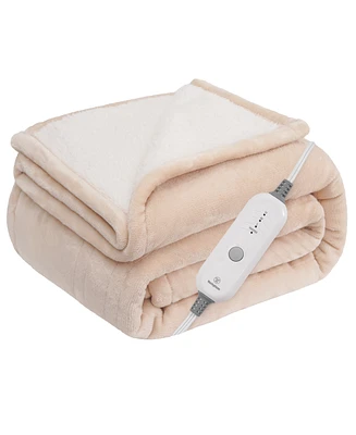 Westinghouse Heated Flannel and Sherpa Throw, 50" x 60"