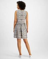 Nautica Jeans Women's Paisley Border-Print Sleeveless Dress