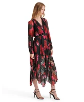 Steve Madden Women's Floral-Print Pleated Midi Dress