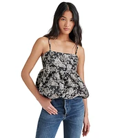 Steve Madden Women's Bodi Floral Brocade Peplum Top