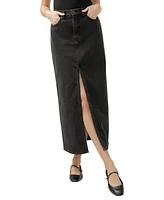 Silver Jeans Co. Women's Front-Slit Maxi Jean Skirt