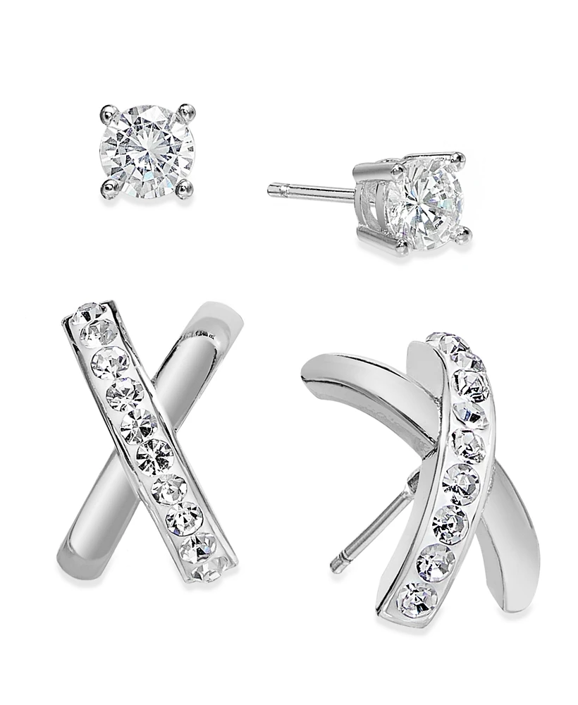 And Now This Crystal Duo Stud Earring Set