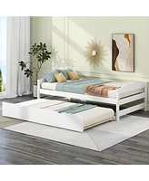 Platform Bed with Trundle Space-Saving & Versatile Sleeping Solution