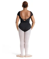 Capezio Women's Meryl Mesh Yoke Short Sleeve Leotard