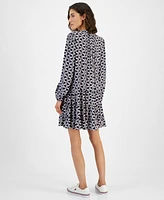 Tommy Hilfiger Women's Heartlock Pintuck Tiered Dress