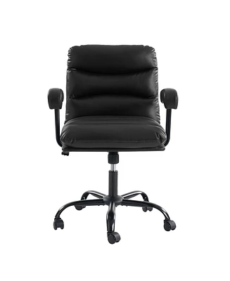 Hulala Home Bartholomew Modern Office Chair with Sgs International Certified Stainless Steel Gas Spring