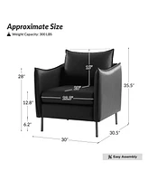 Hulala Home Cuthbert Modern Armchair with Anti-Scratch Fabric